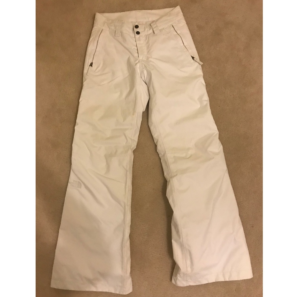 The North Face white ski pants